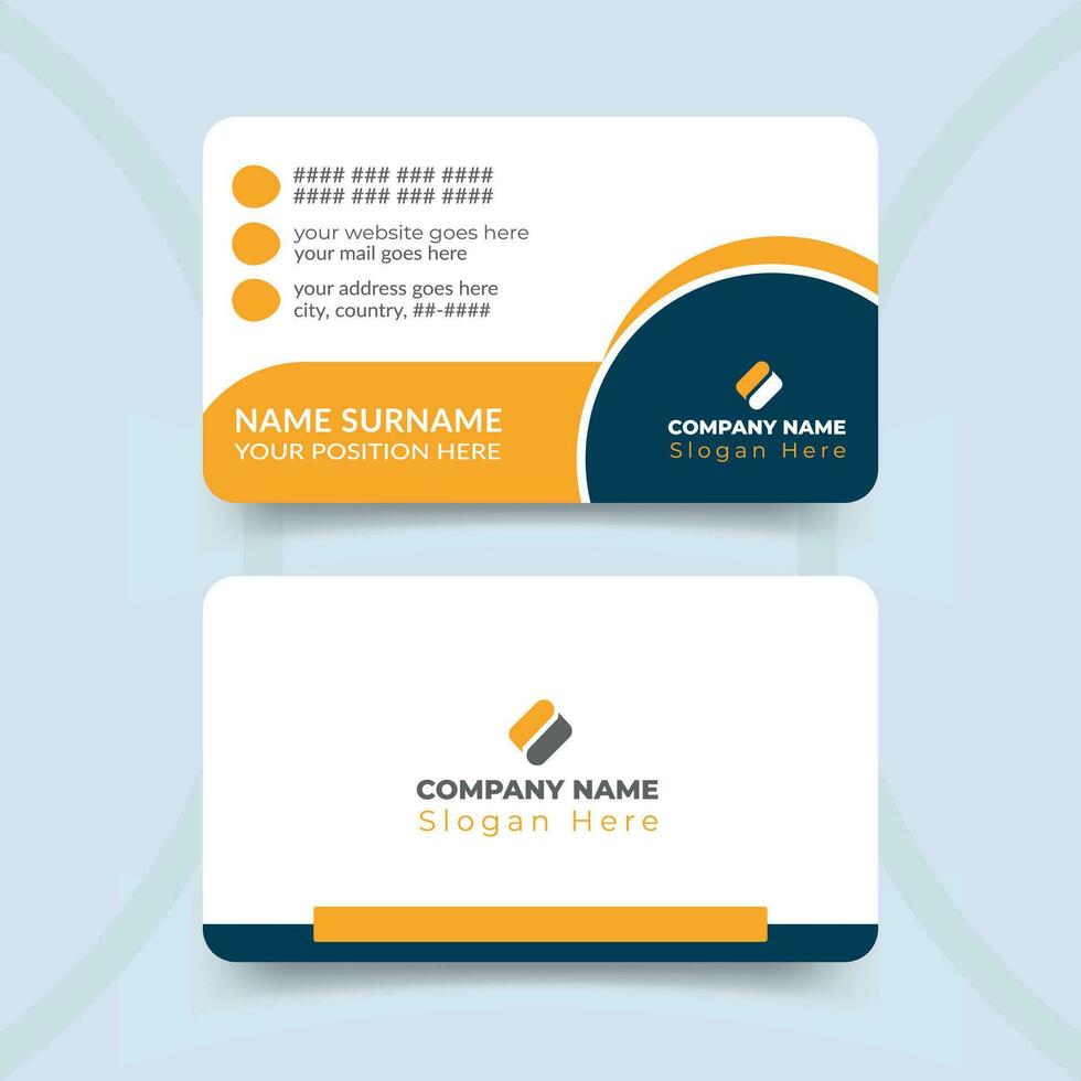 Creative and clean modern professional business card template design vector