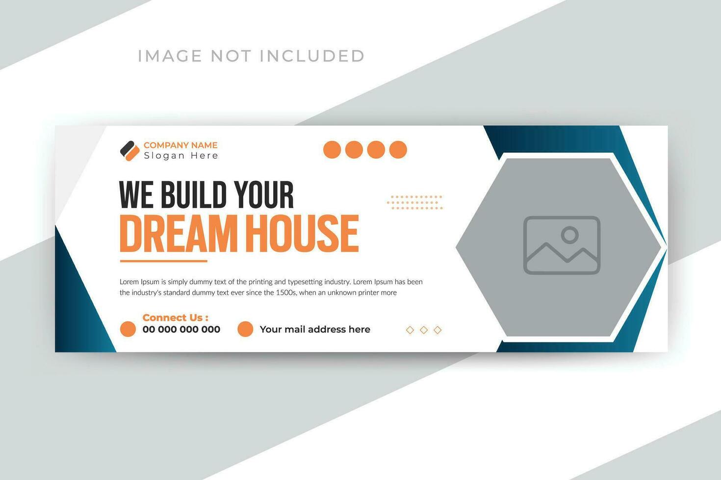 Construction service or renovation social media timeline cover or web banner template vector