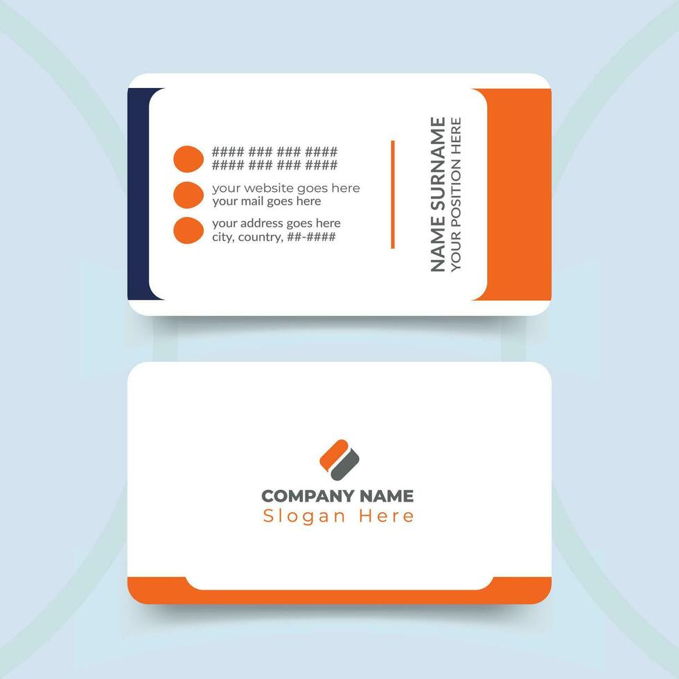 Modern professional business card design template vector