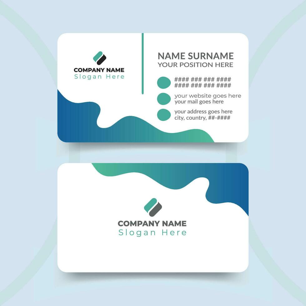 Modern professional business card design template vector