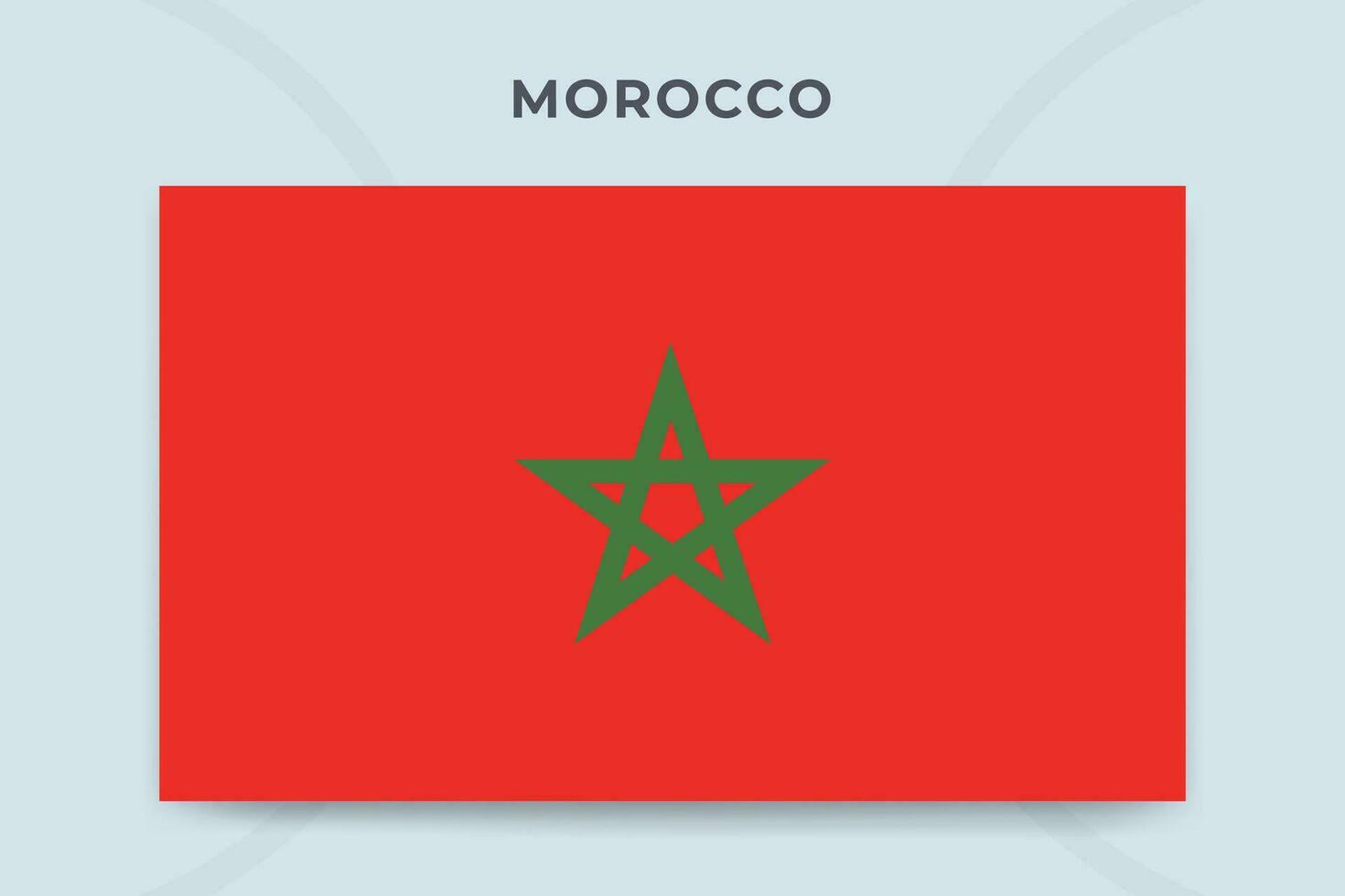 Morocco national flag design template vector