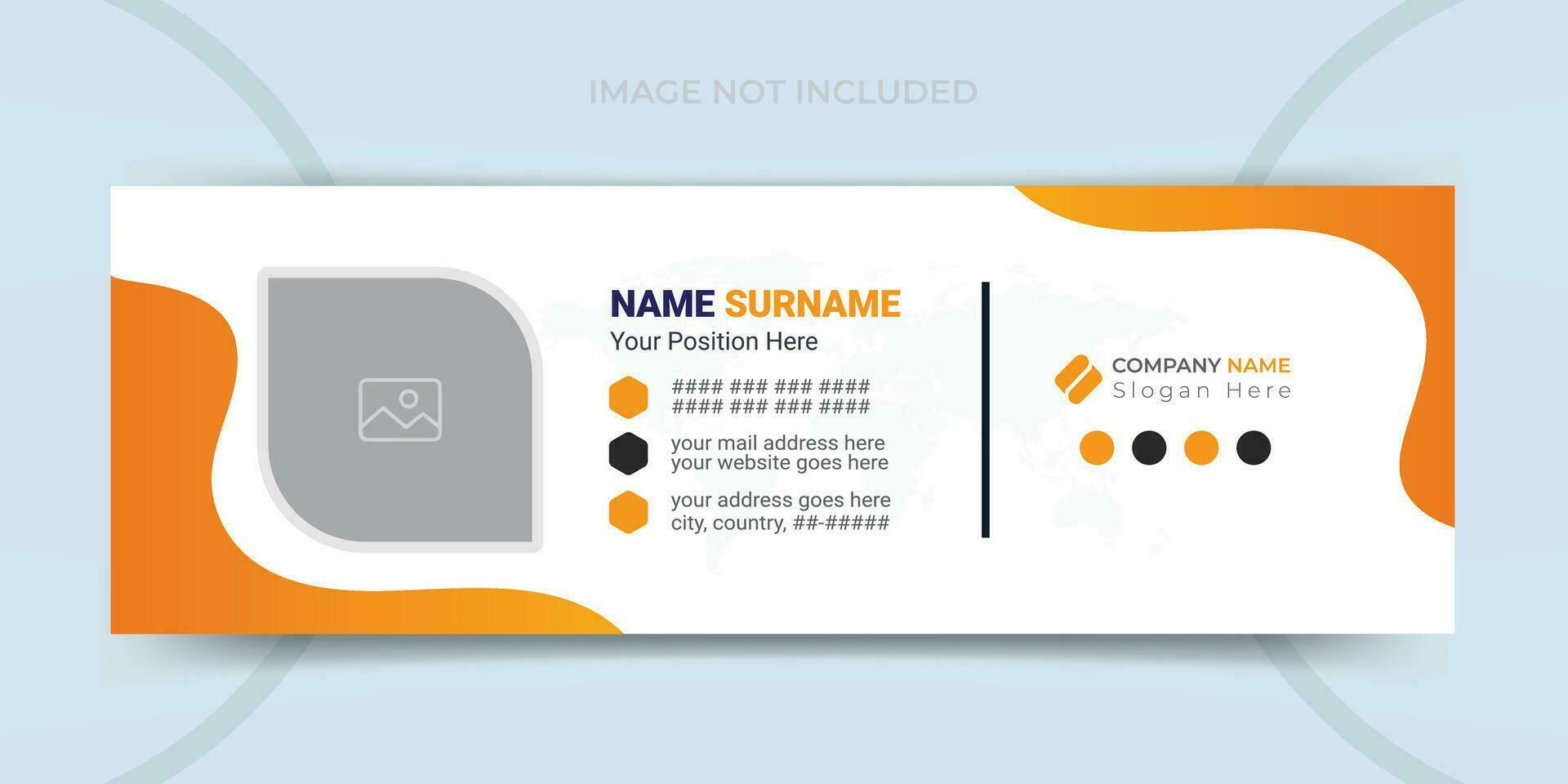 Modern and minimalist email signature or email footer template design vector