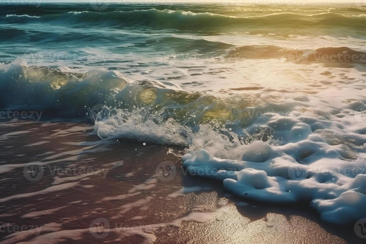 hermosa tropical playa antecedentes hecho con ai generado foto