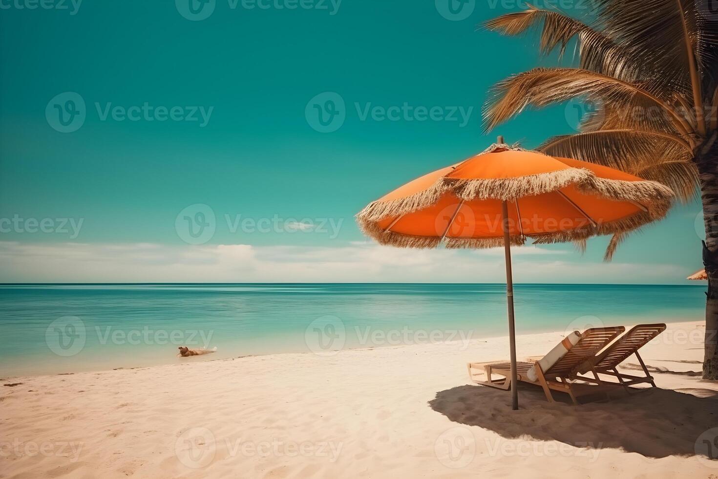 hermosa tropical playa antecedentes hecho con ai generado foto