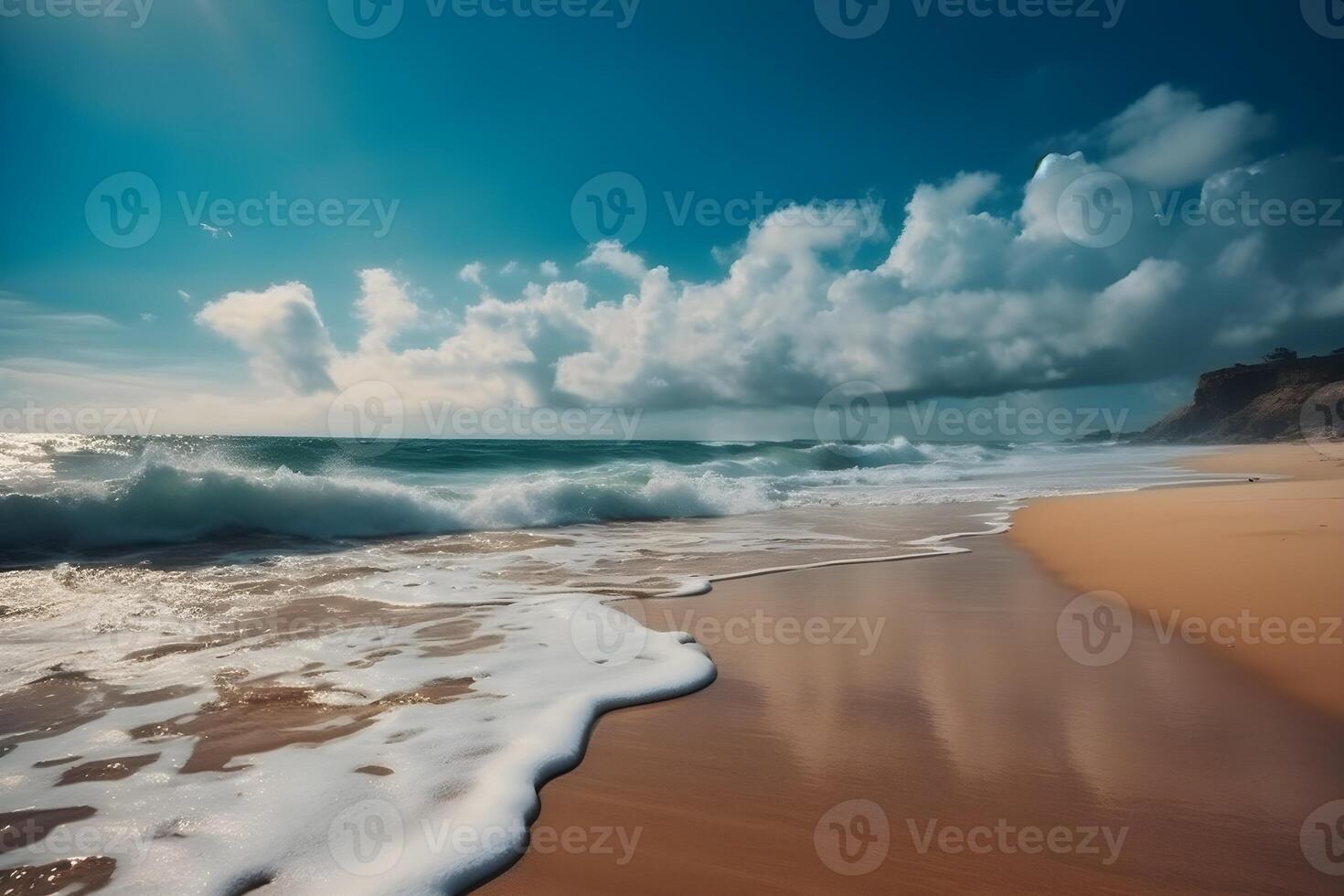 beautiful tropical beach background made with photo