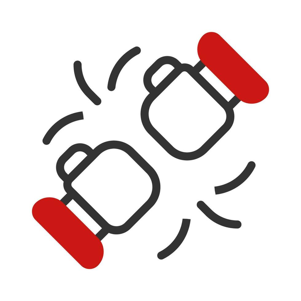 boxeo icono duotono rojo negro color deporte símbolo ilustración. vector