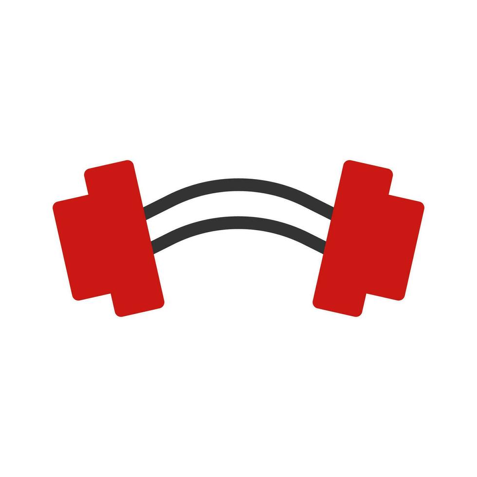 Dumbbell icon duotone red black colour sport symbol illustration. vector