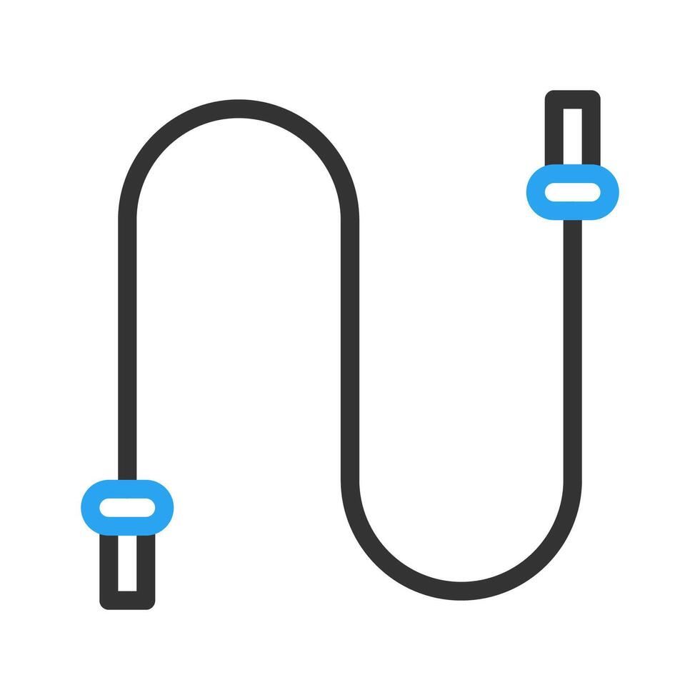 Jump rope icon duocolor blue black colour sport symbol illustration. vector