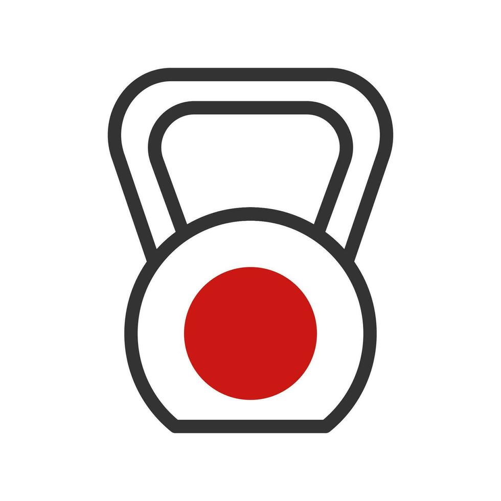 pesa icono duotono rojo negro color deporte símbolo ilustración. vector