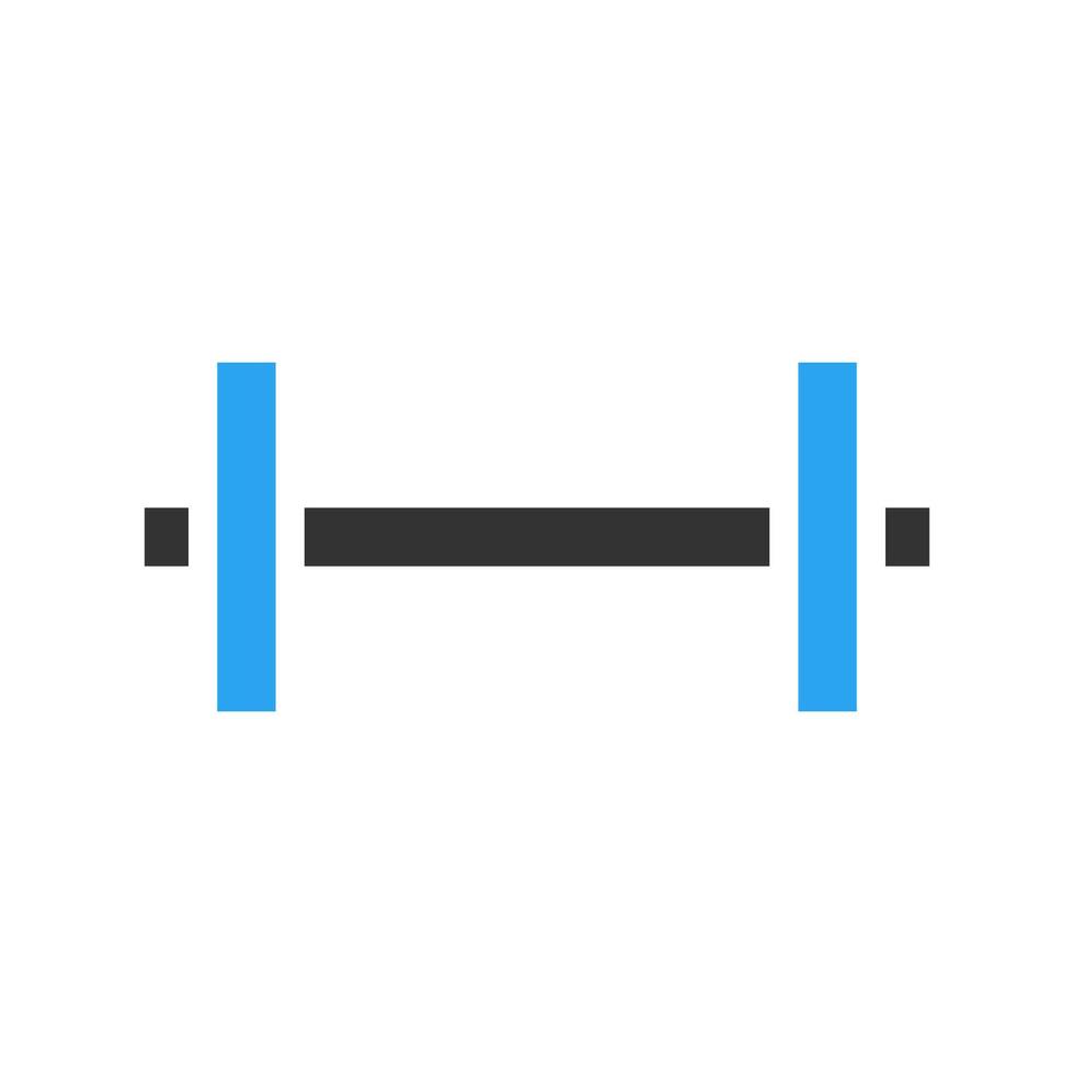 Dumbbell icon solid blue black colour sport symbol illustration. vector