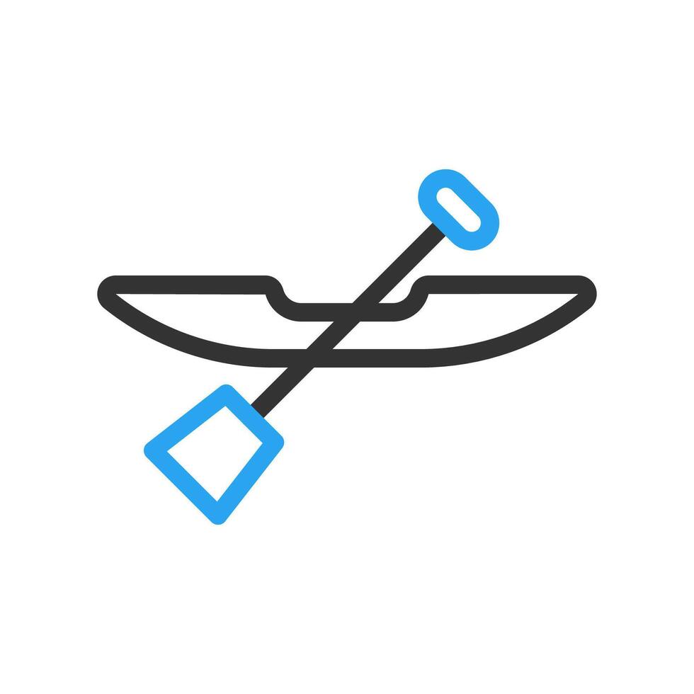 Canoe icon duocolor blue black colour sport symbol illustration. vector