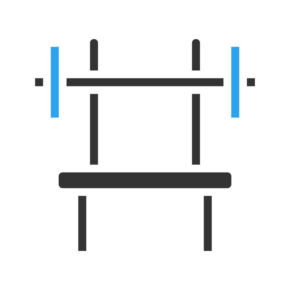 Dumbbell icon solid blue black colour sport symbol illustration. vector