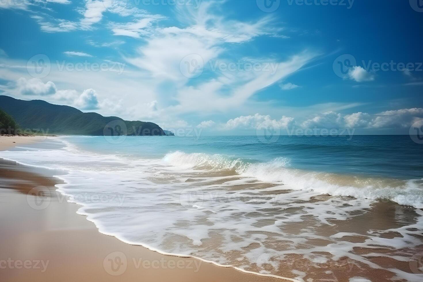 beautiful tropical beach background made with photo