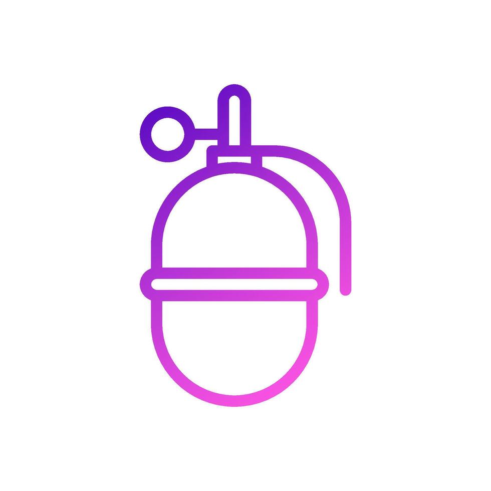 Grenade icon gradient purple pink colour military symbol perfect. vector