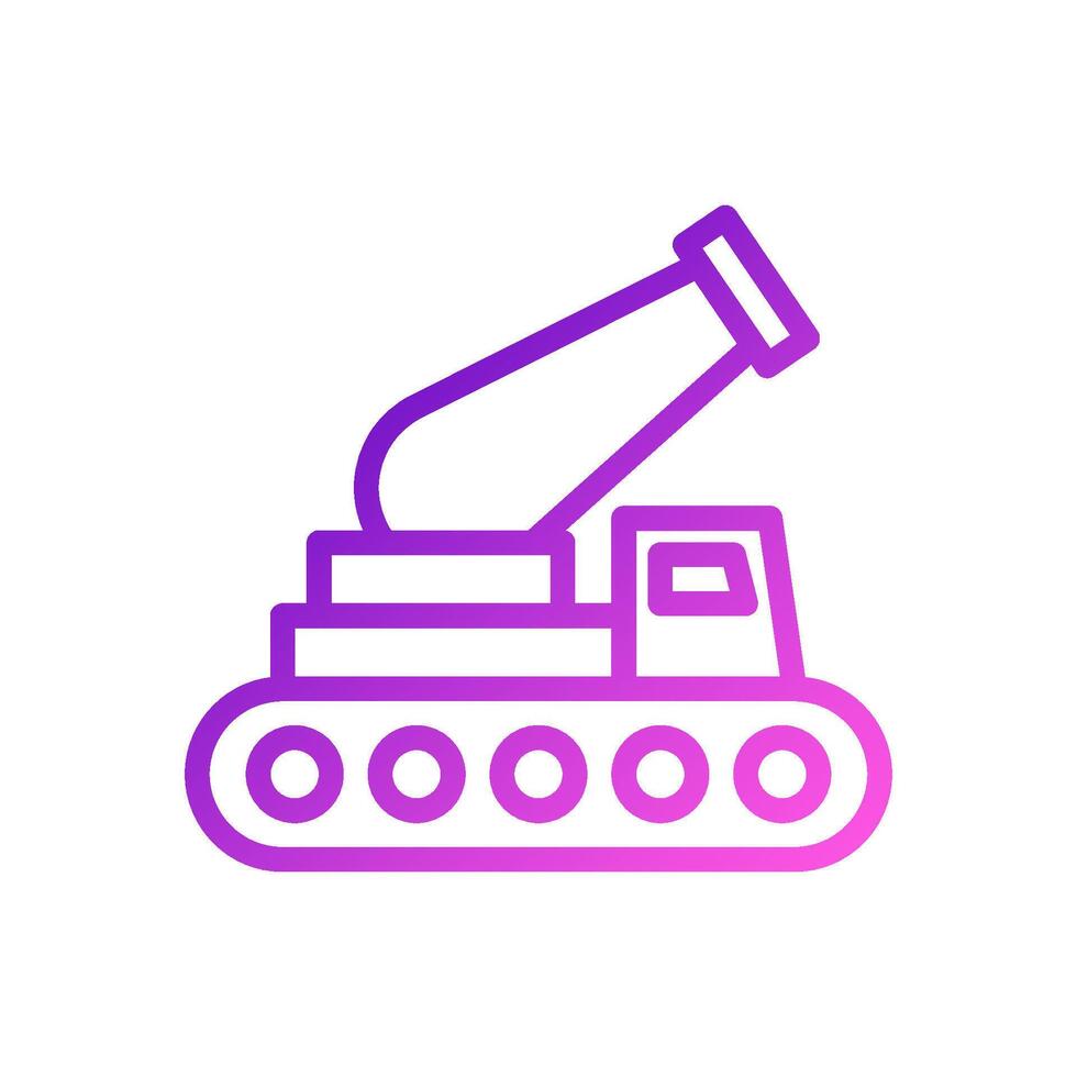 Cannon icon gradient purple pink colour military symbol perfect. vector