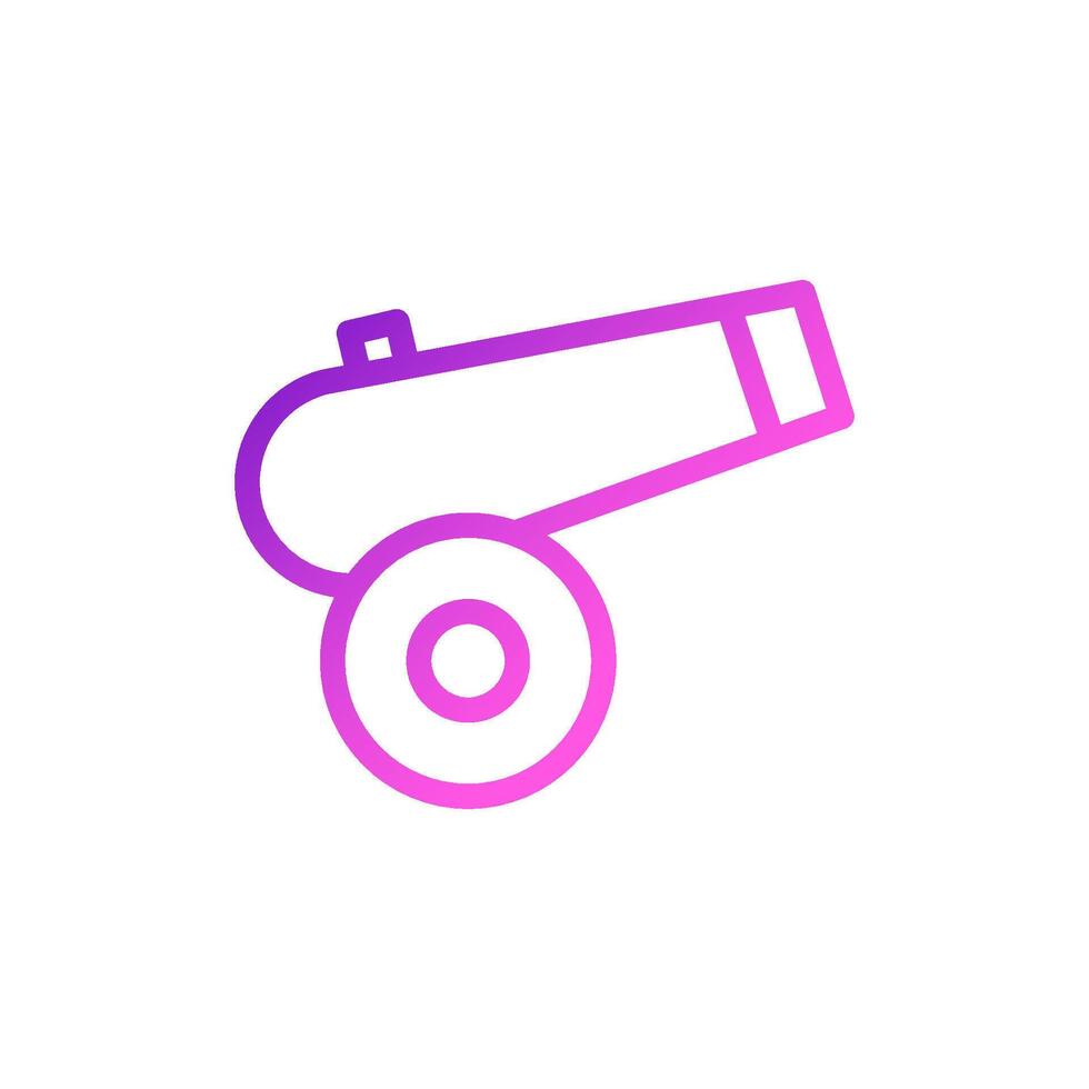 Cannon icon gradient purple pink colour military symbol perfect. vector