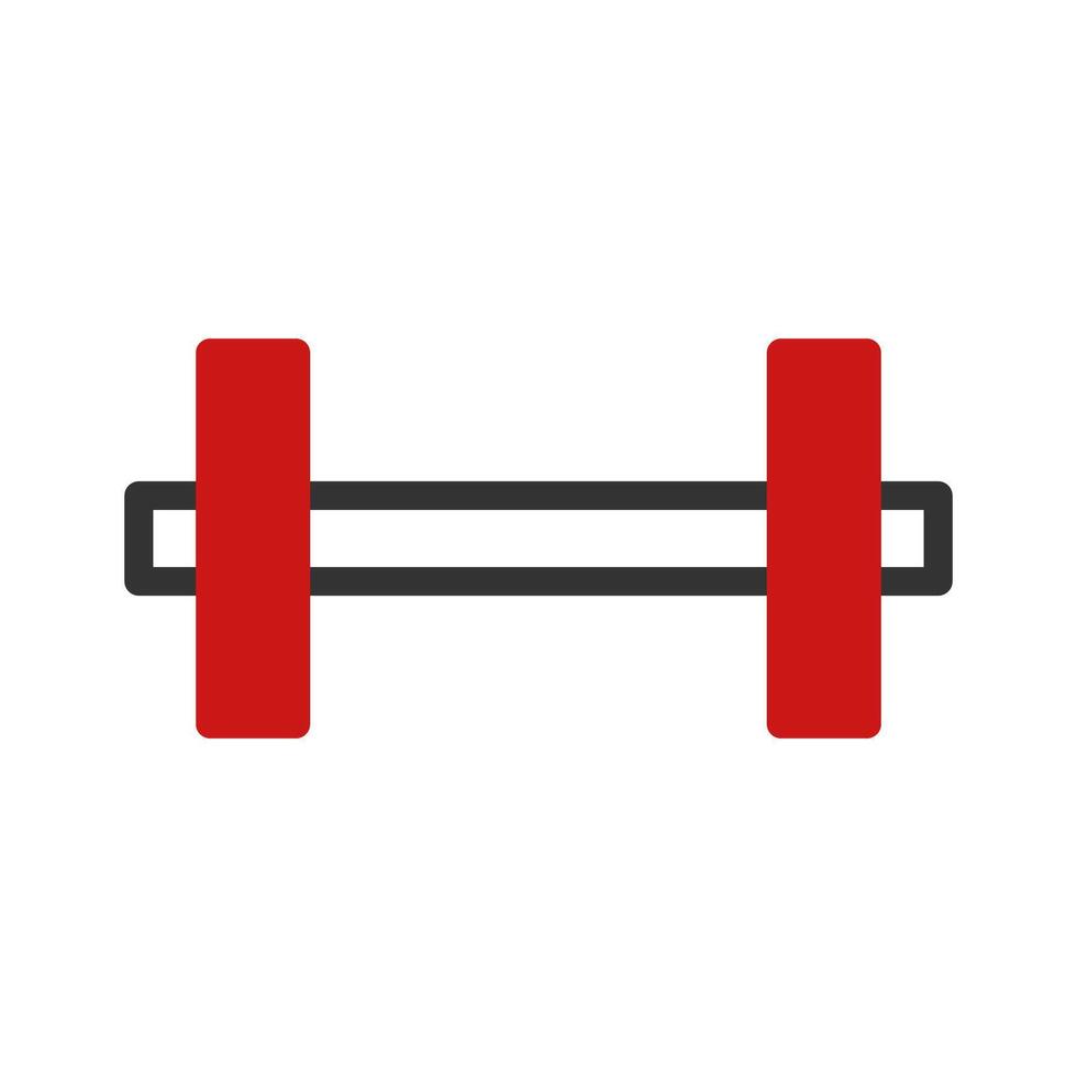 Dumbbell icon duotone red black colour sport symbol illustration. vector