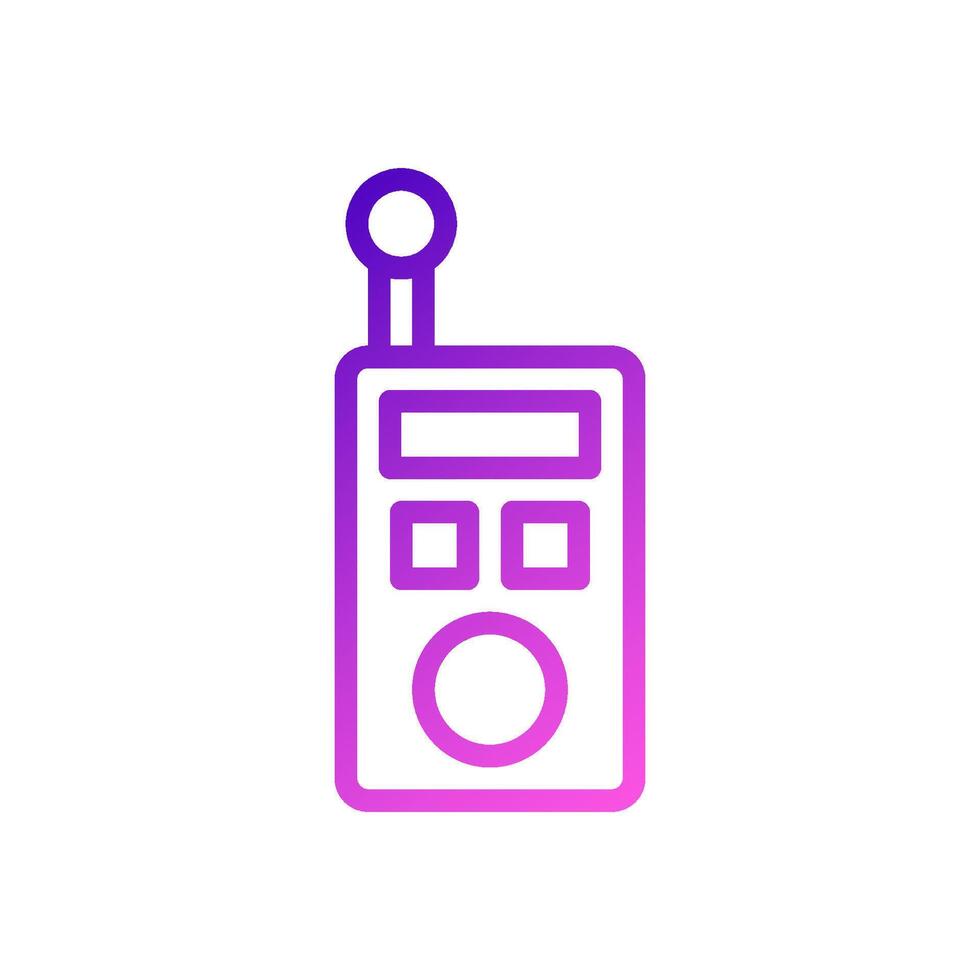Walkie Talkie icon gradient purple pink colour military symbol perfect. vector