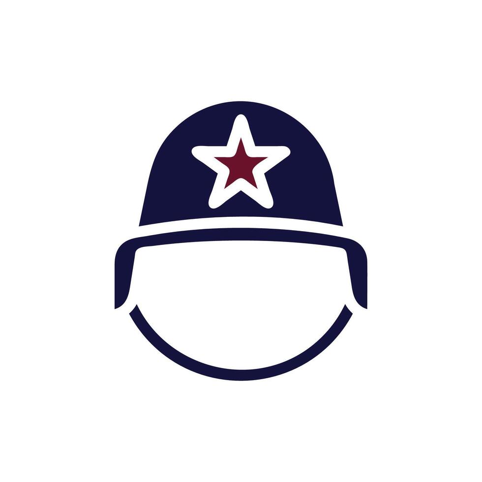 Helmet icon solid maroon navy colour military symbol perfect. vector