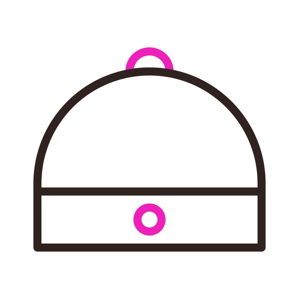 Hat icon duocolor pink black colour chinese new year symbol perfect. vector