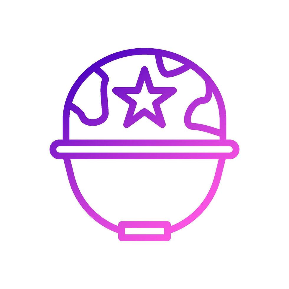 Helmet icon gradient purple pink colour military symbol perfect. vector