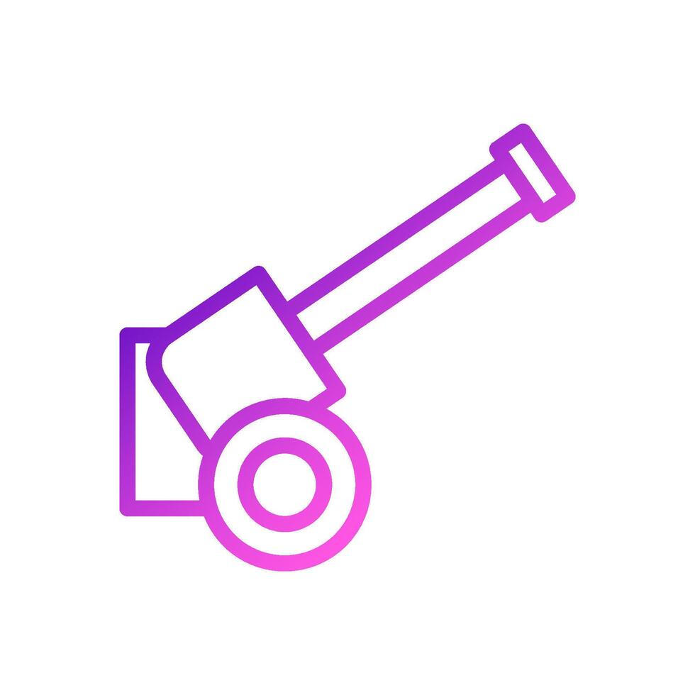 Cannon icon gradient purple pink colour military symbol perfect. vector