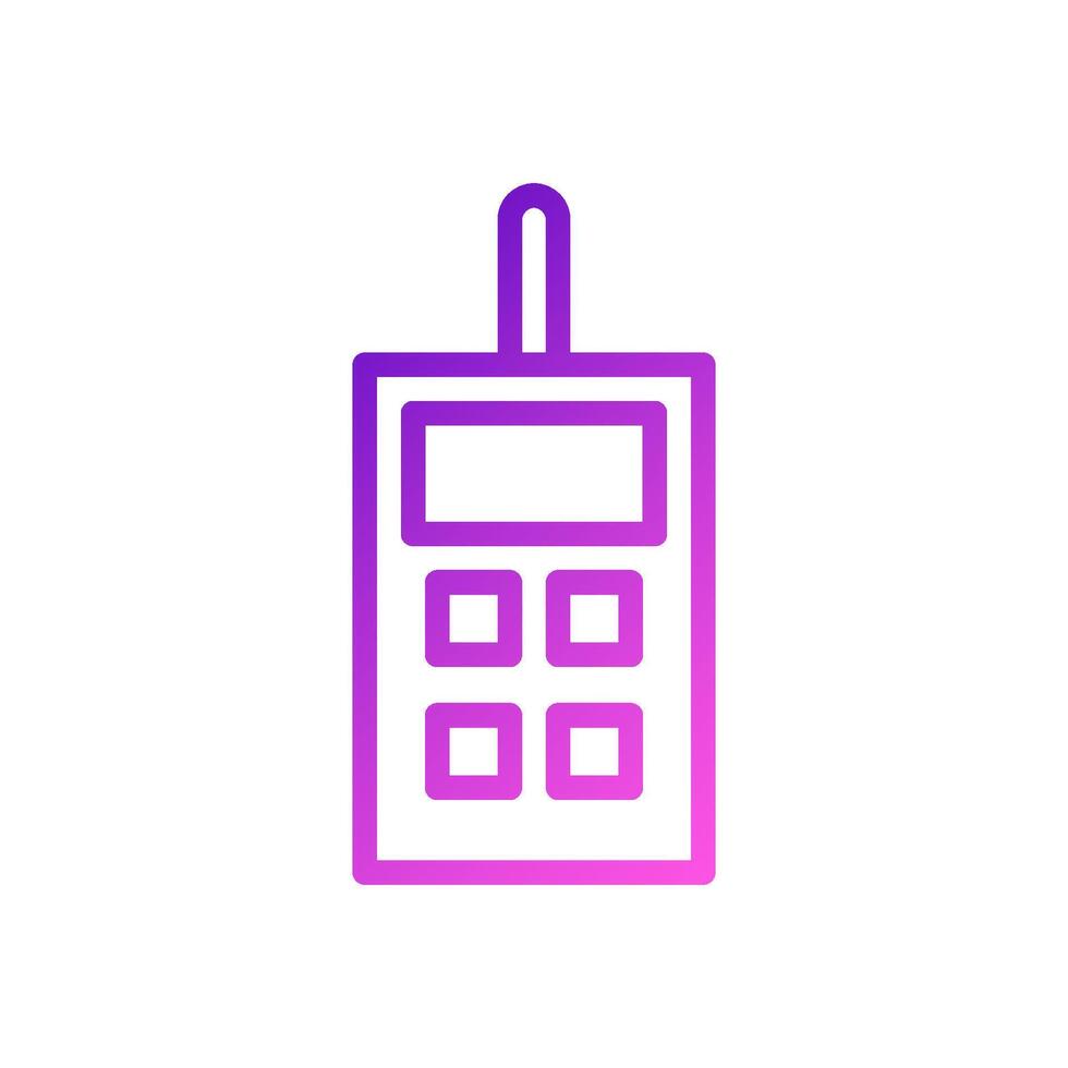 Walkie Talkie icon gradient purple pink colour military symbol perfect. vector