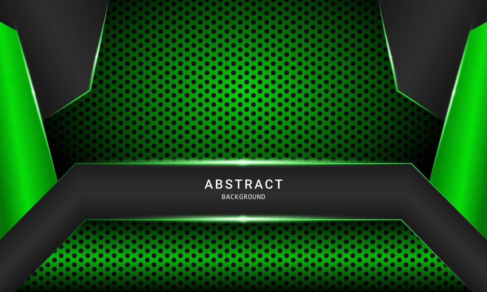 Dark Green abstract modern background for social media design vector