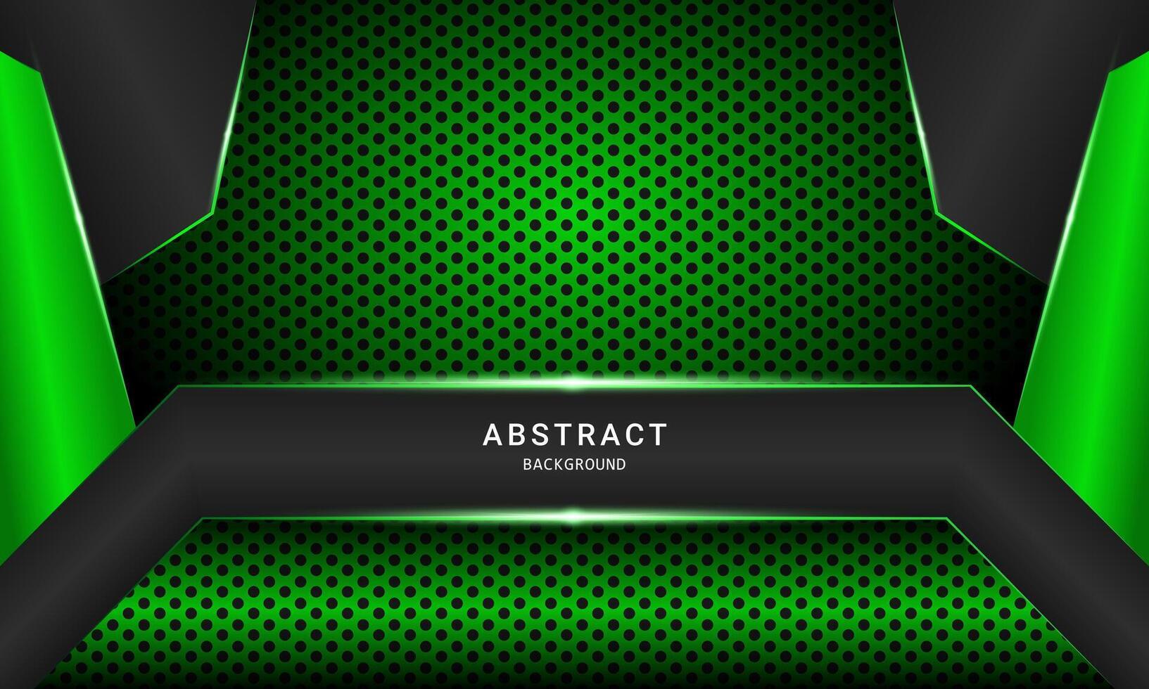 Dark Green abstract modern background for social media design vector