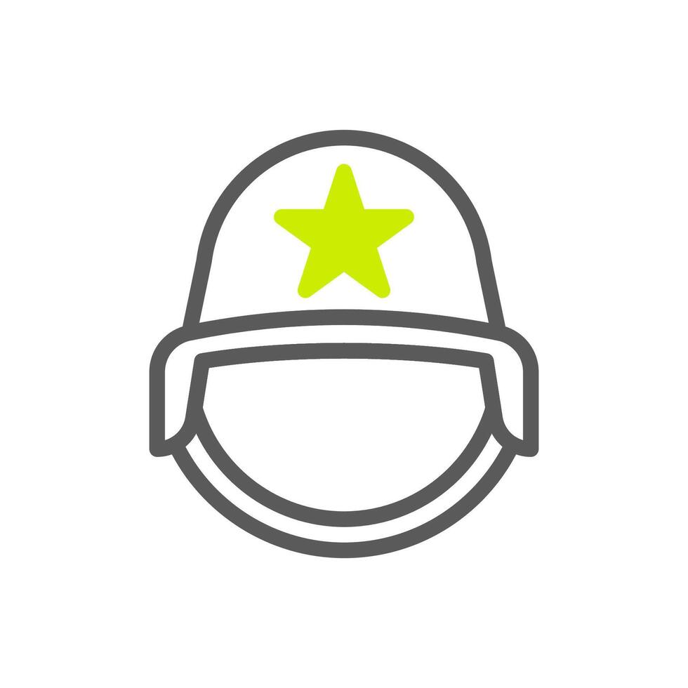 Helmet icon duotone grey vibrant colour military symbol perfect. vector