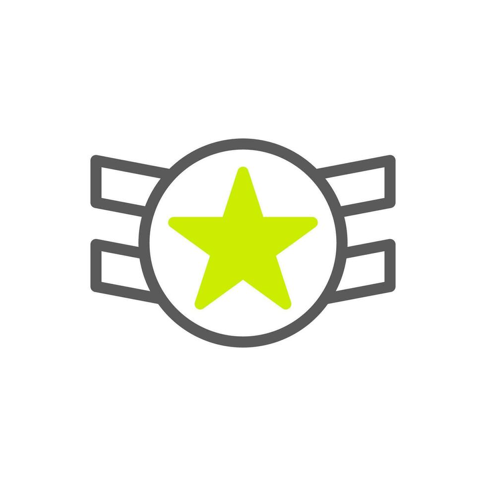 Badge icon duotone grey vibrant colour military symbol perfect. vector