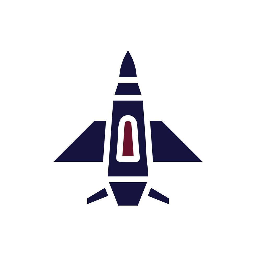 Airplane icon solid maroon navy colour military symbol perfect. vector