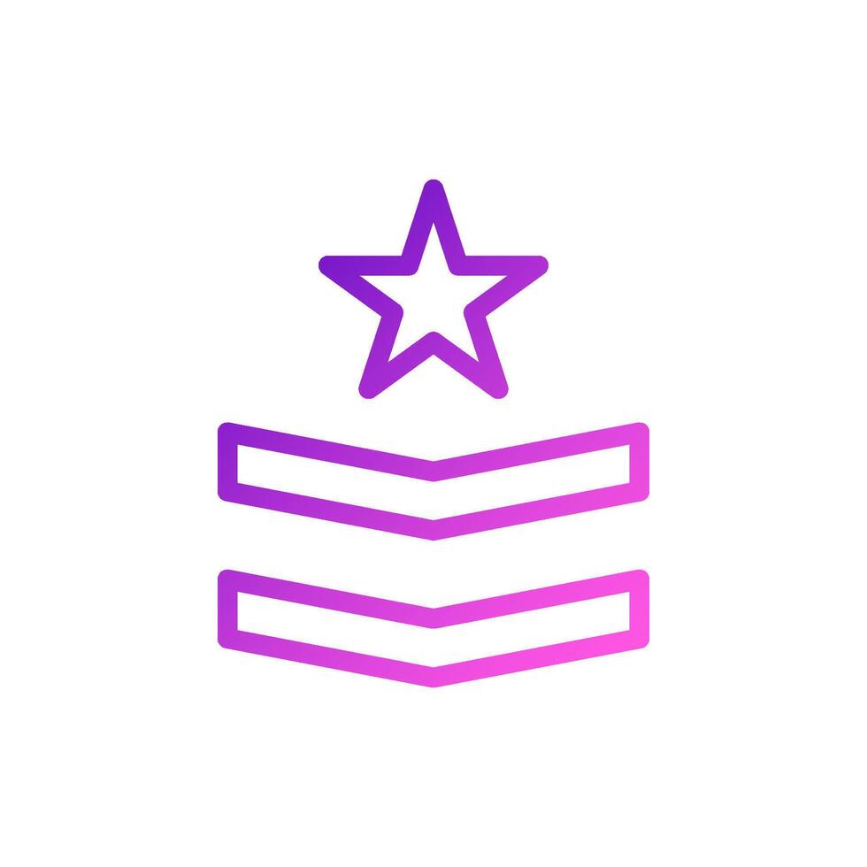 Badge icon gradient purple pink colour military symbol perfect. vector