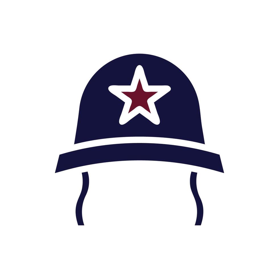 Helmet icon solid maroon navy colour military symbol perfect. vector