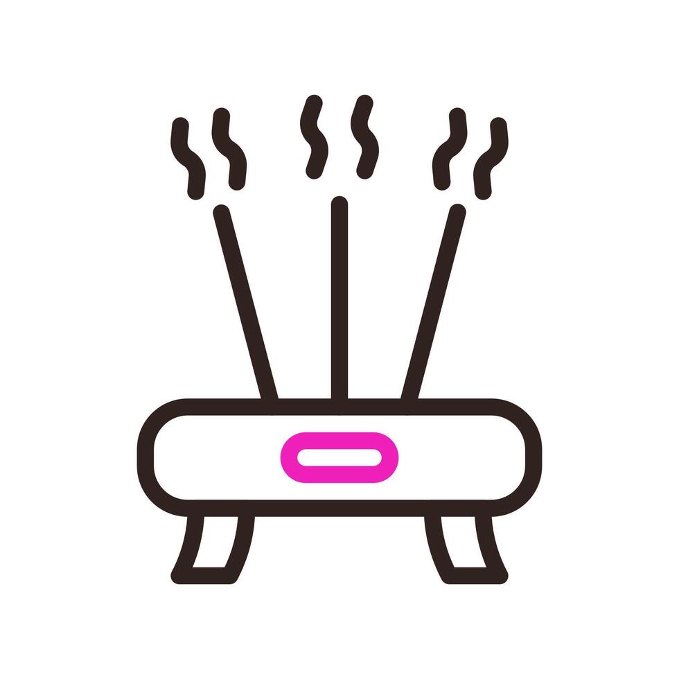 Incense icon duocolor pink black colour chinese new year symbol perfect. vector