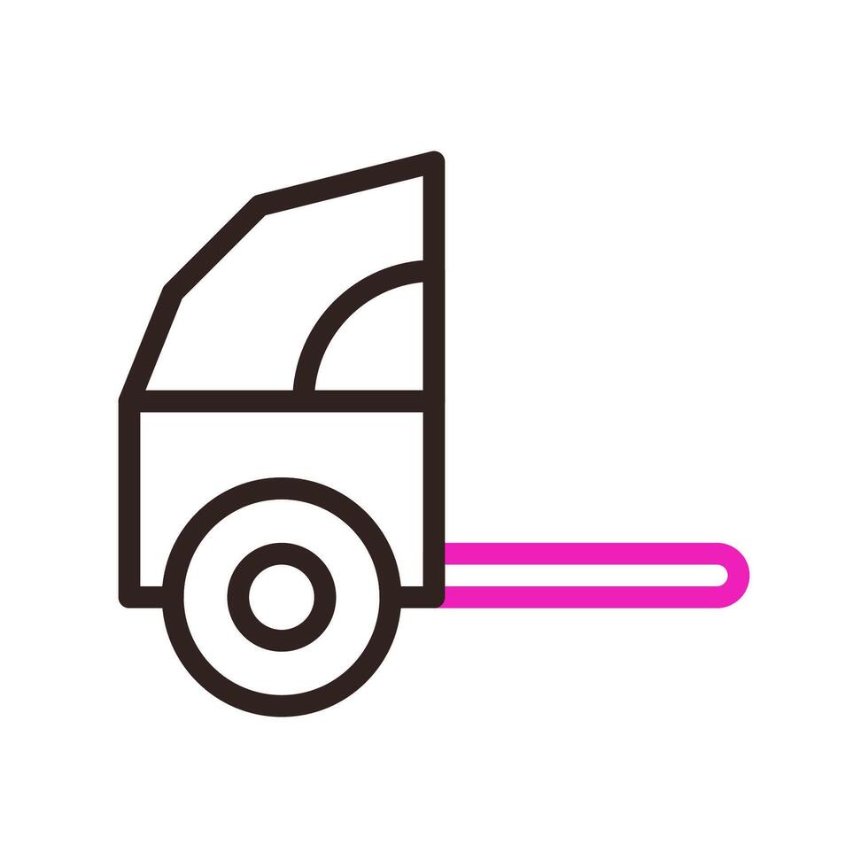 Rickshaw icon duocolor pink black colour chinese new year symbol perfect. vector