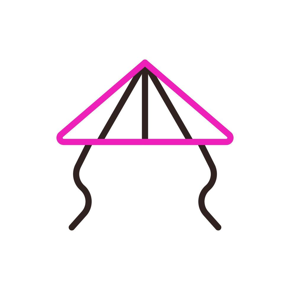 Hat icon duocolor pink black colour chinese new year symbol perfect. vector