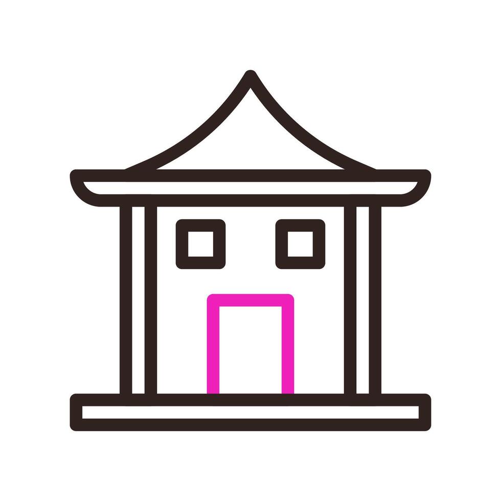 Arch icon duocolor pink black colour chinese new year symbol perfect. vector