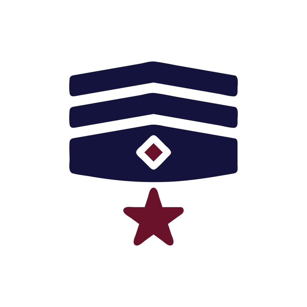 Badge icon solid maroon navy colour military symbol perfect. 25551118