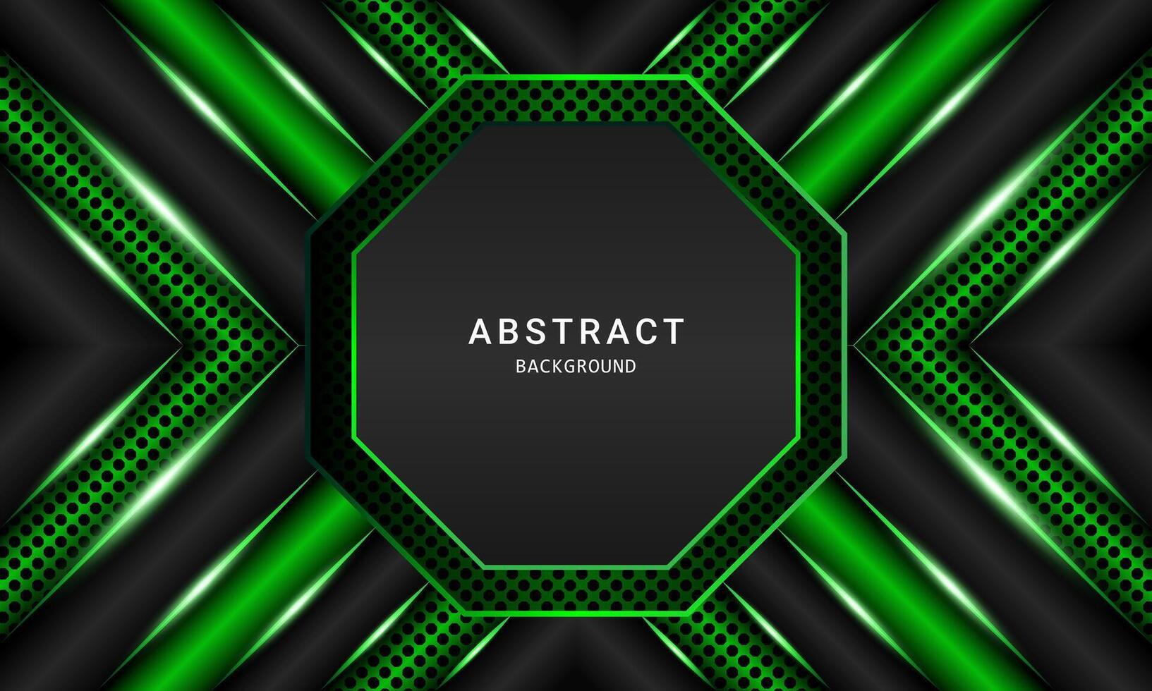 Dark Green abstract modern background for social media design vector