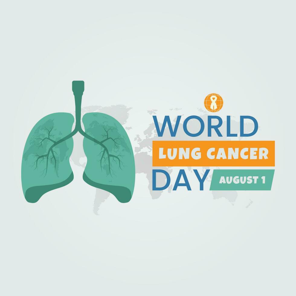 World lung cancer day with white background vector