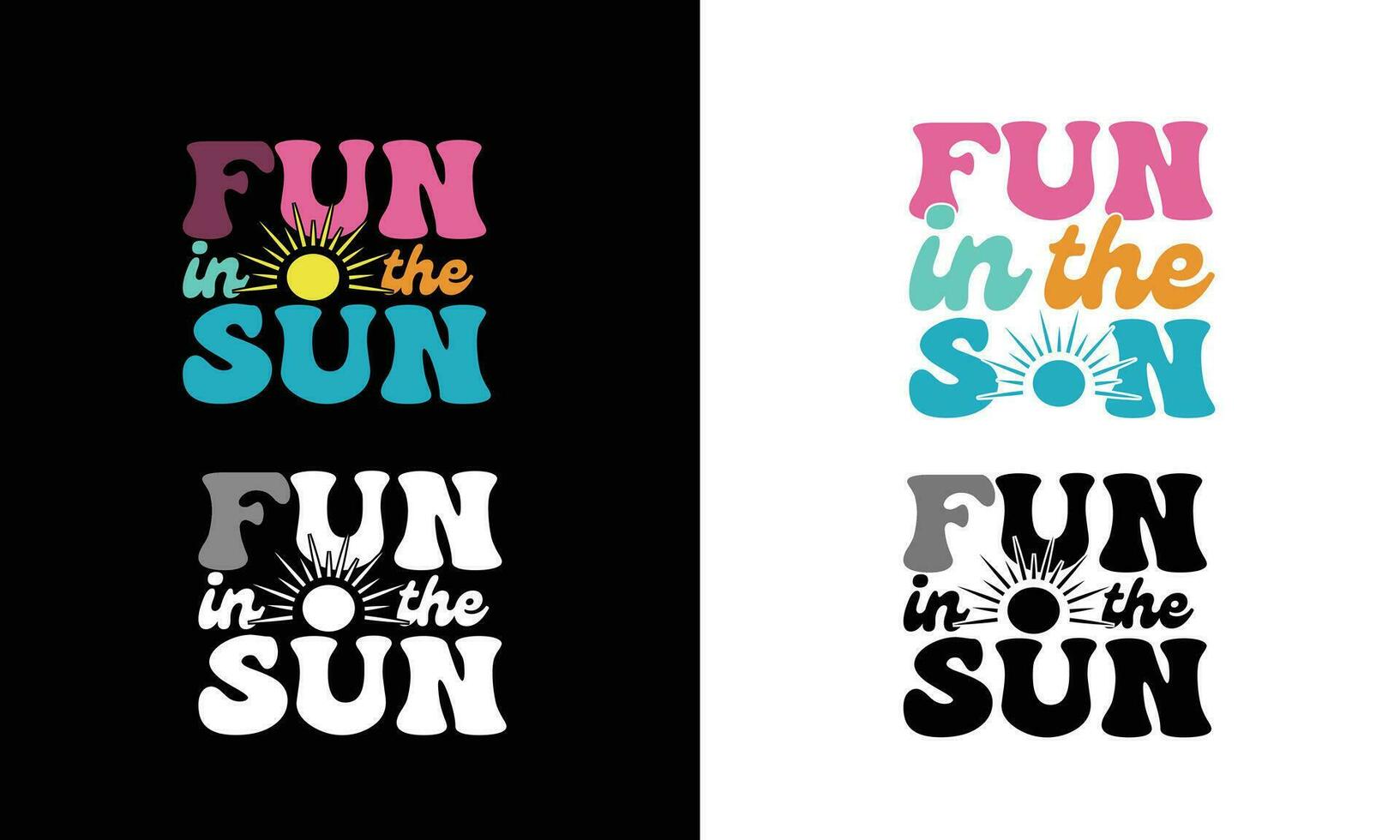 Fun in the sun-t shirt ,Summer design, summer bundles design. vector