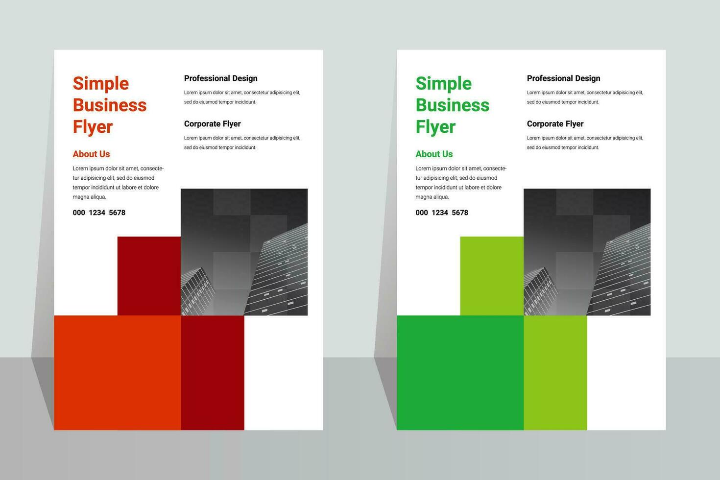 Business company A4 flyer template vector