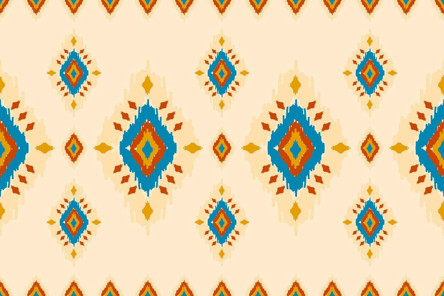 Carpet ethnic pattern art. Ikat ethnic seamless pattern in tribal. Indian style. vector