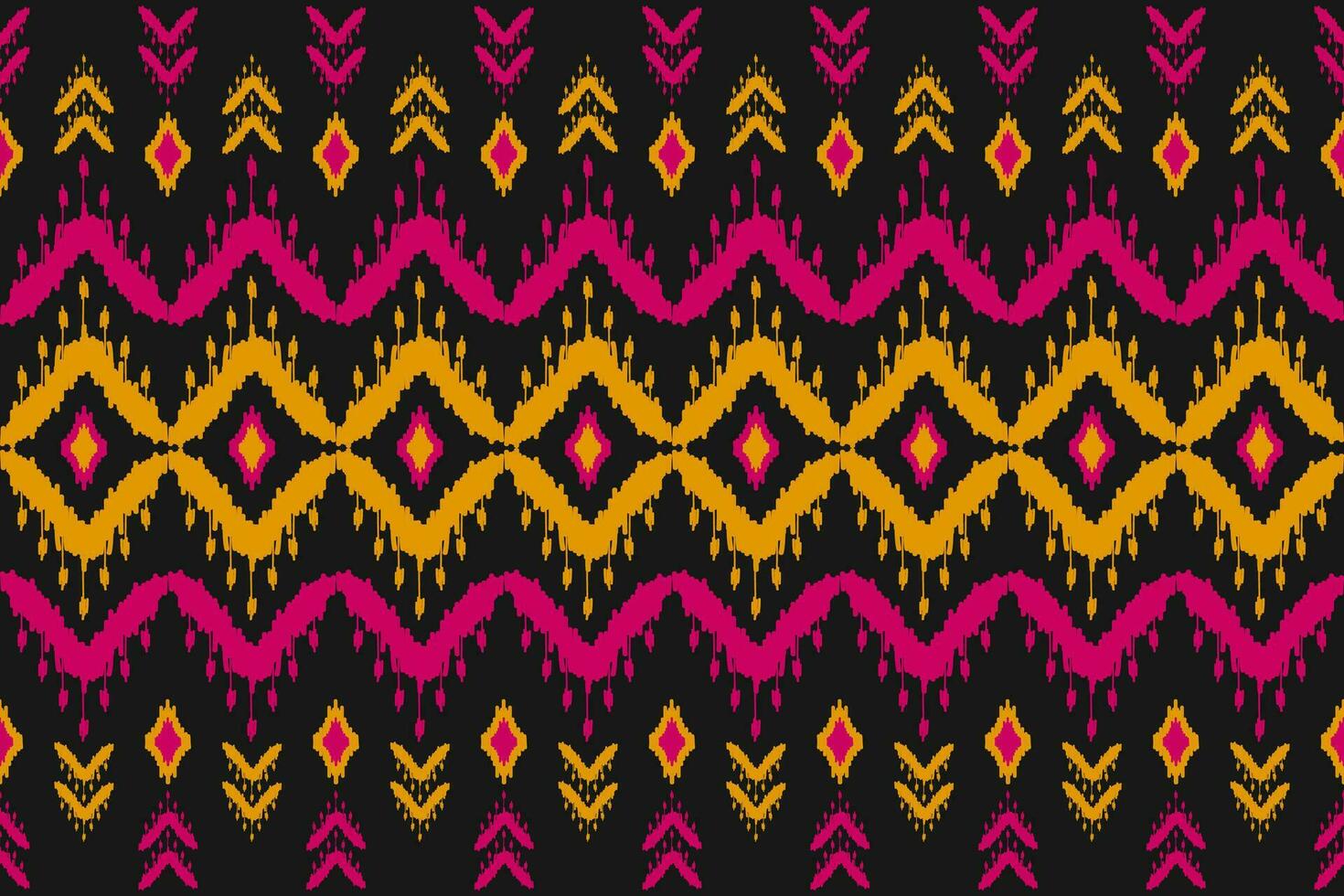 Carpet ethnic ikat art. Geometric seamless pattern in tribal. Mexican style. vector