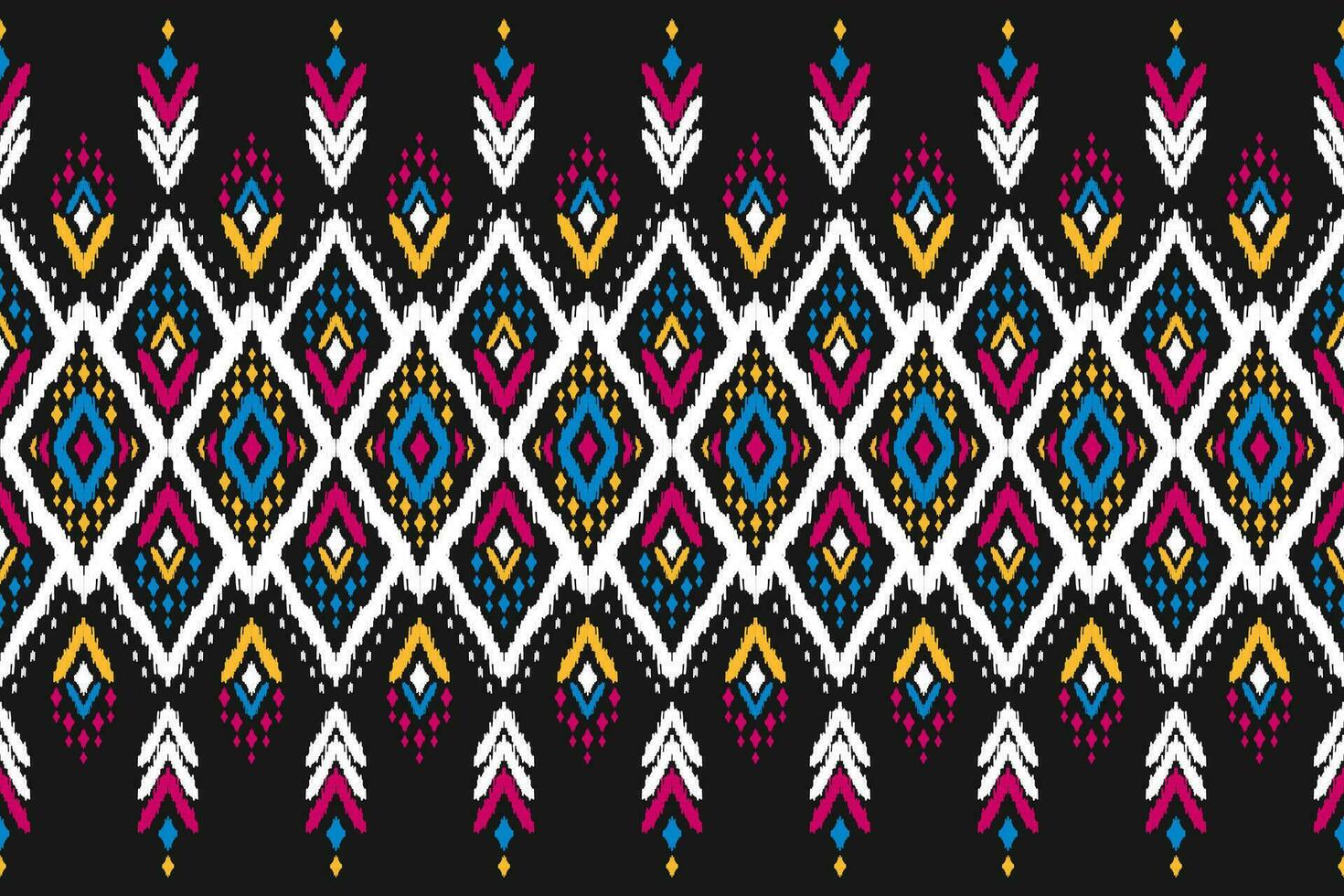 alfombra étnica patrón ikat art. patrón geométrico étnico ikat sin costuras en tribal. estilo mexicano vector