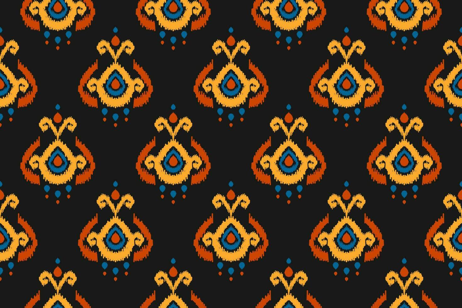 hermoso arte de patrón tribal étnico. patrón sin fisuras de ikat étnico. estilo americano y mexicano. vector