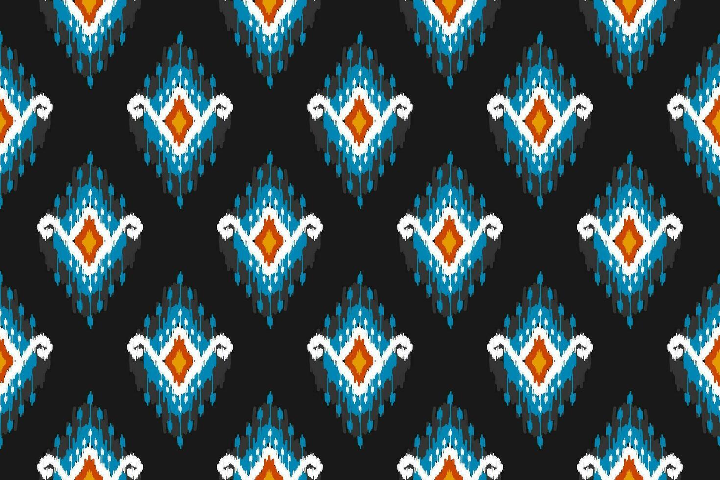 Ethnic ikat seamless pattern in tribal. Aztec geometric ethnic ornament print. Ikat pattern style. vector