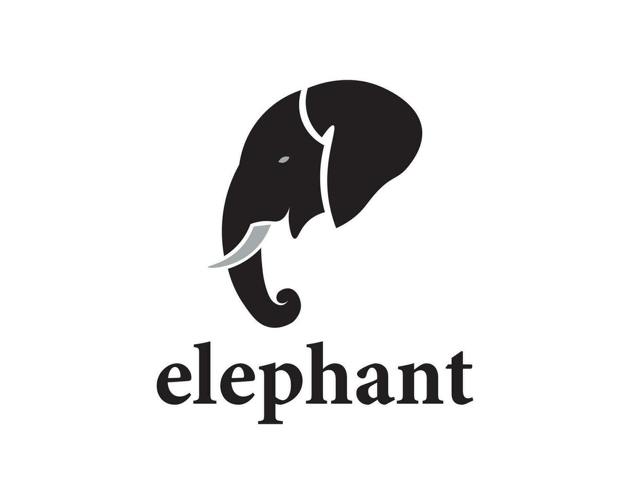 diseño de logotipo de cabeza de elefante vector