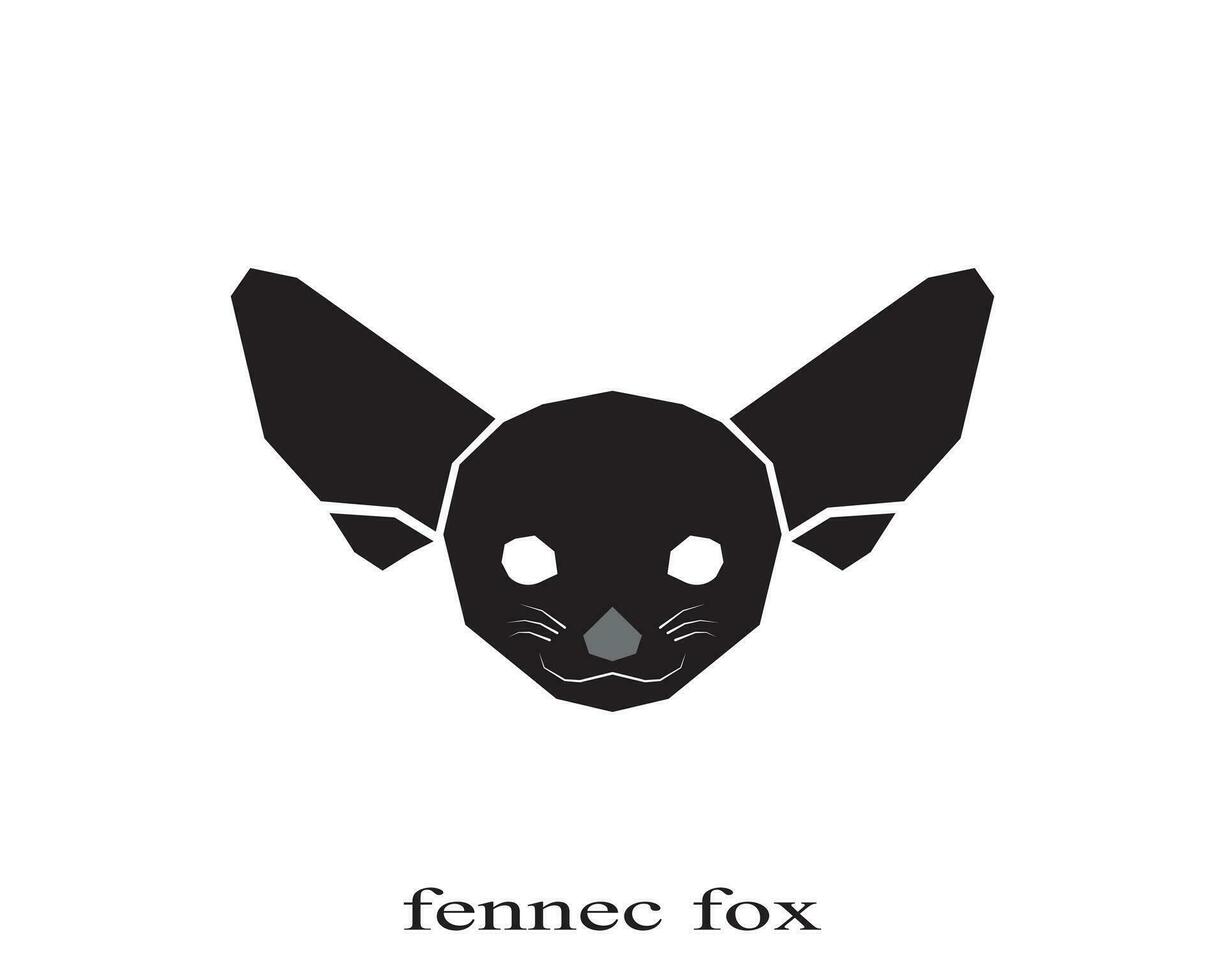 Fox head logo in black color vector